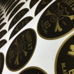 Satin Gold Vinyl labels